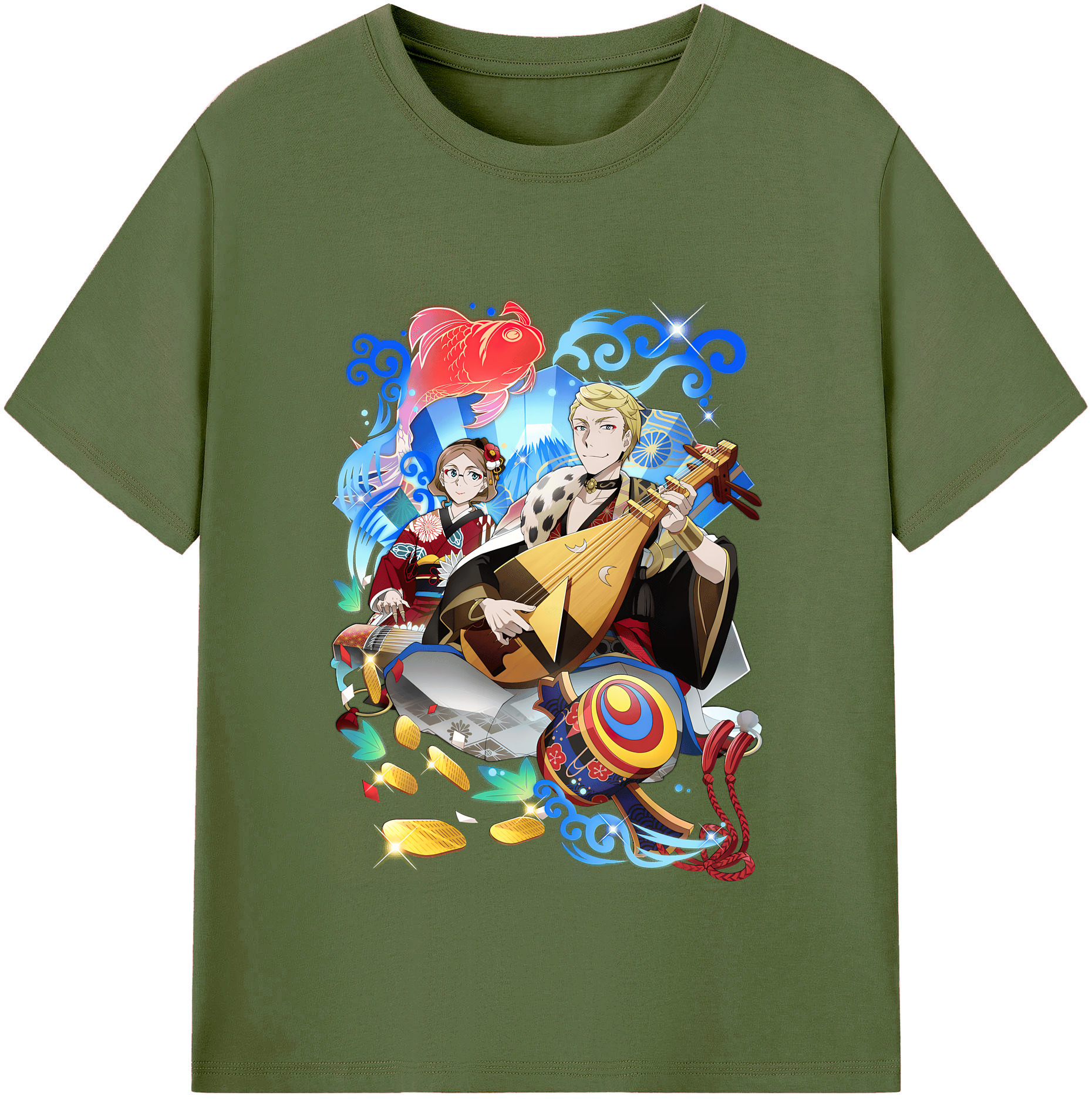 （画像用） 文豪ストレイドッグス Bungo Stray Dogs 綿100％半袖Tシャツ（フロントプリント）